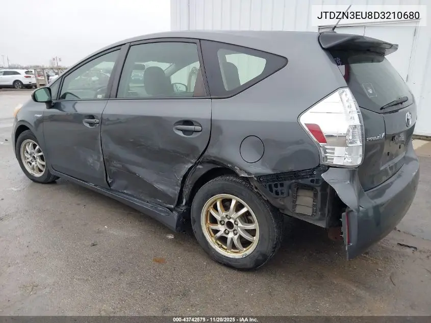 JTDZN3EU8D3210680 2013 Toyota Prius V Three