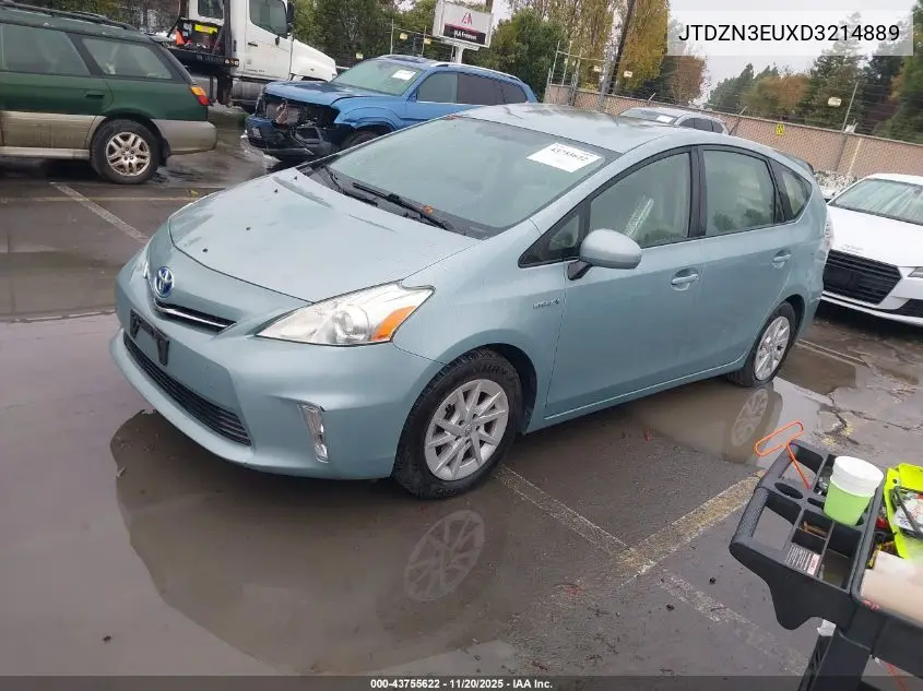 JTDZN3EUXD3214889 2013 Toyota Prius V Three