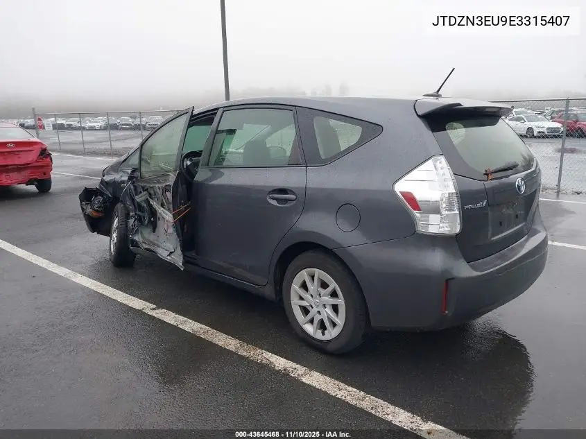 JTDZN3EU9E3315407 2014 Toyota Prius V Three