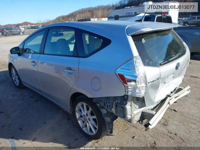 JTDZN3EU0EJ013077 2014 Toyota Prius V Five
