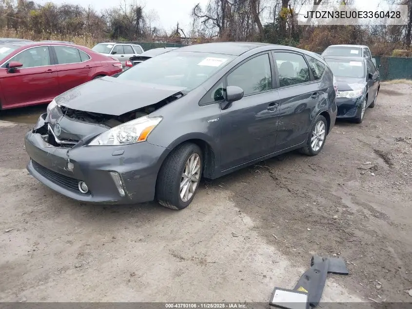 JTDZN3EU0E3360428 2014 Toyota Prius V Five