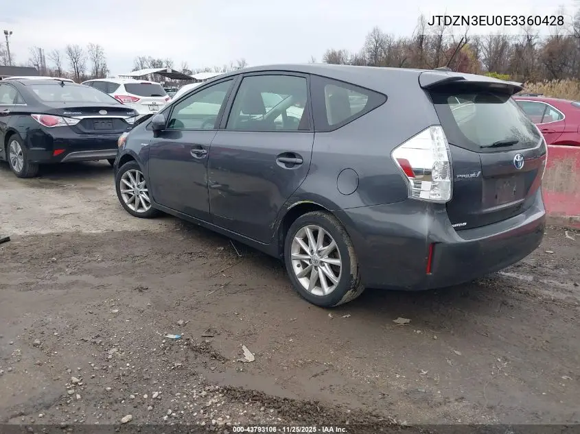 JTDZN3EU0E3360428 2014 Toyota Prius V Five