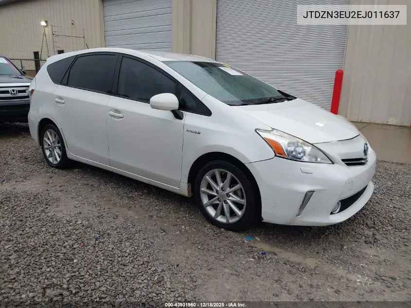 JTDZN3EU2EJ011637 2014 Toyota Prius V Five