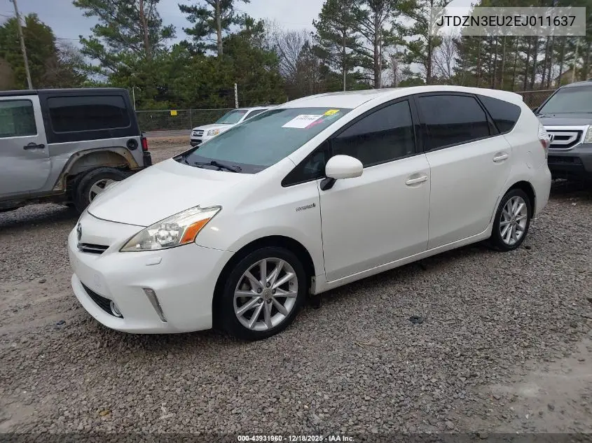 JTDZN3EU2EJ011637 2014 Toyota Prius V Five