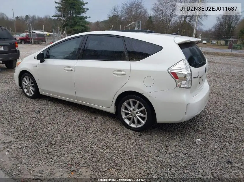 JTDZN3EU2EJ011637 2014 Toyota Prius V Five