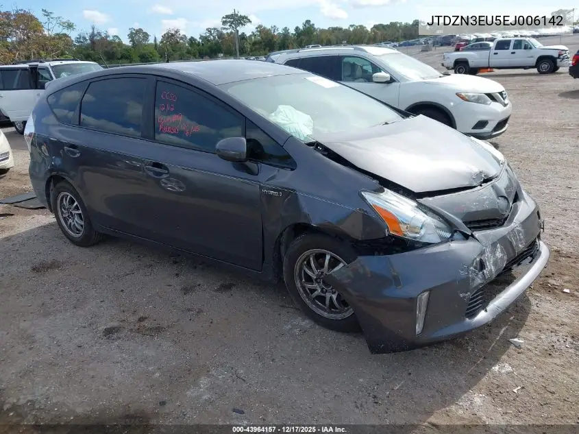 JTDZN3EU5EJ006142 2014 Toyota Prius V Two