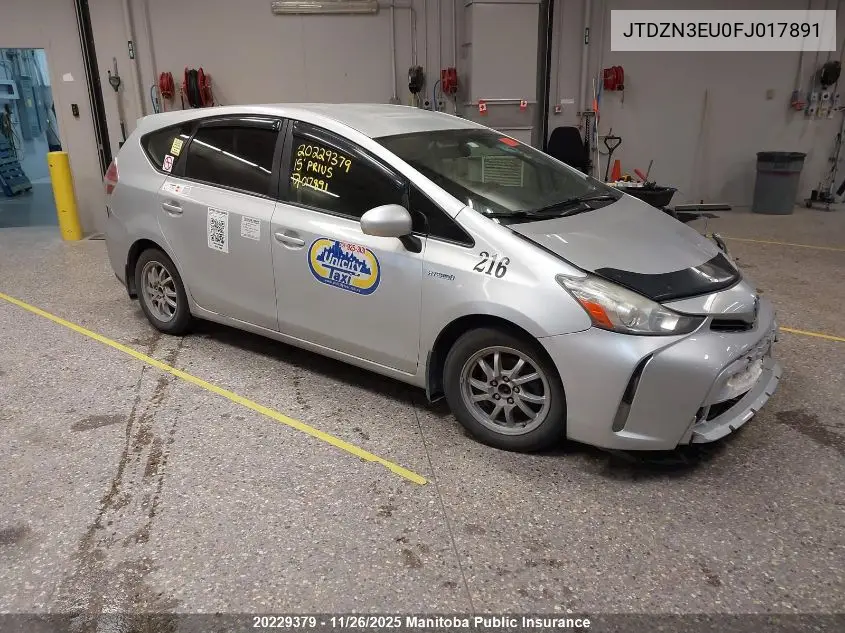 JTDZN3EU0FJ017891 2015 Toyota Prius V
