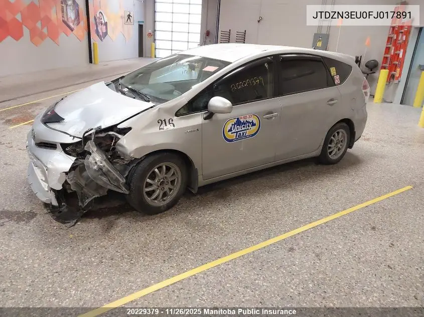 JTDZN3EU0FJ017891 2015 Toyota Prius V