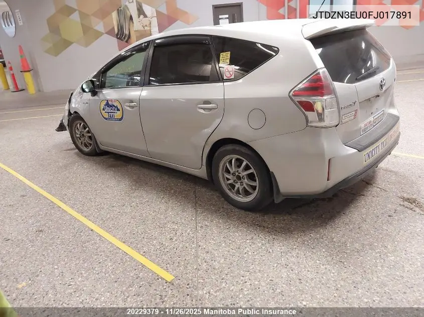 JTDZN3EU0FJ017891 2015 Toyota Prius V
