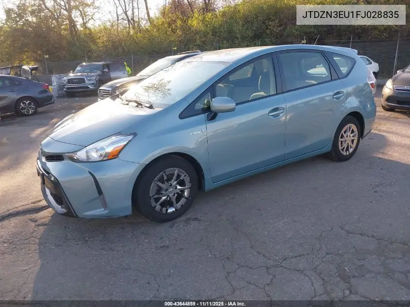 JTDZN3EU1FJ028835 2015 Toyota Prius V Three