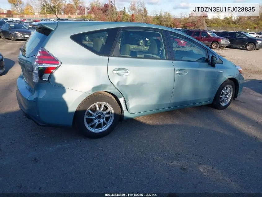 JTDZN3EU1FJ028835 2015 Toyota Prius V Three