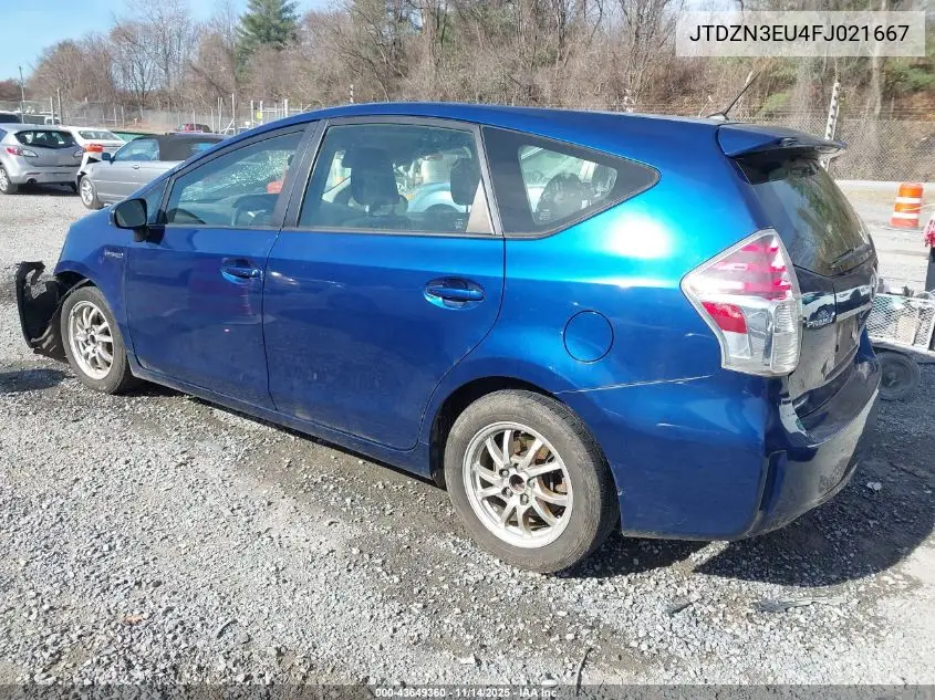 JTDZN3EU4FJ021667 2015 Toyota Prius V Two