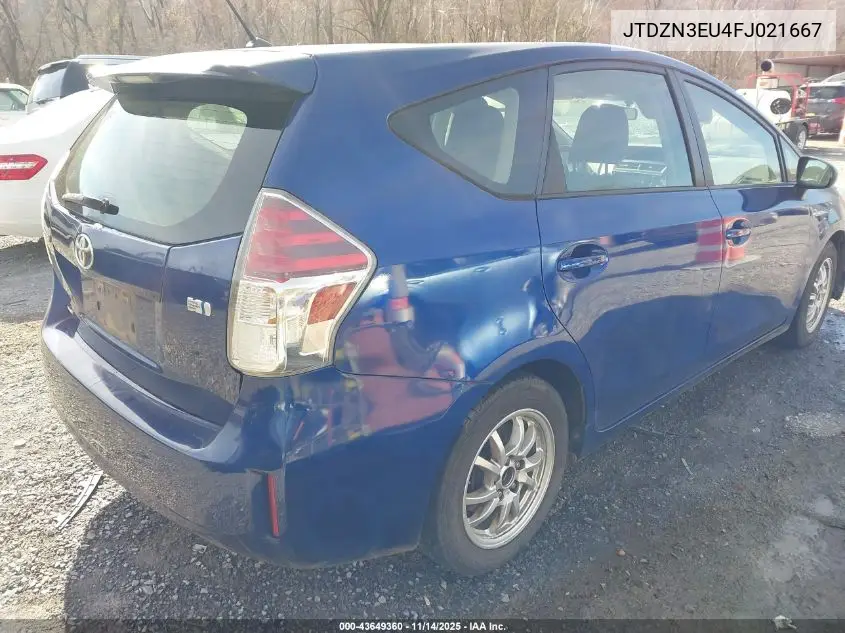 JTDZN3EU4FJ021667 2015 Toyota Prius V Two