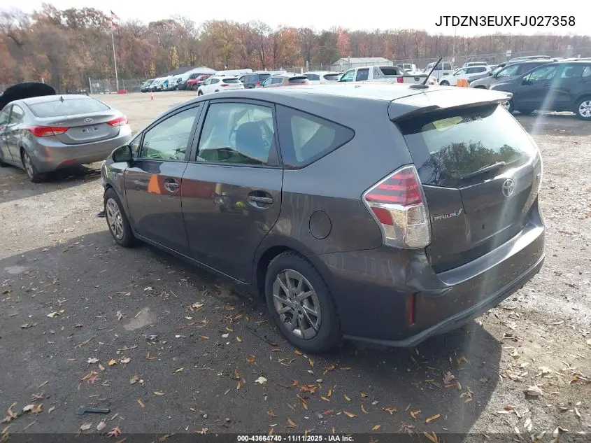 JTDZN3EUXFJ027358 2015 Toyota Prius V Three