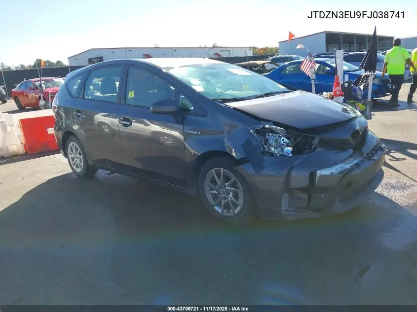 JTDZN3EU9FJ038741 2015 Toyota Prius V Four