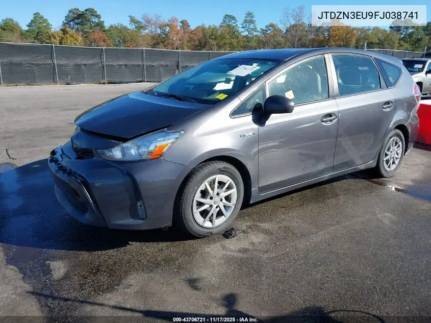 JTDZN3EU9FJ038741 2015 Toyota Prius V Four