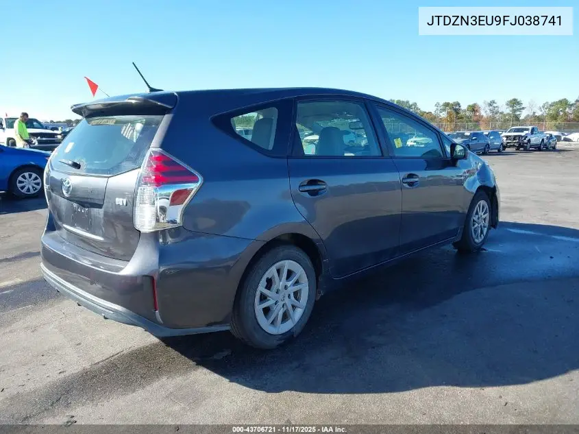 JTDZN3EU9FJ038741 2015 Toyota Prius V Four