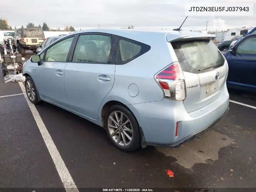 JTDZN3EU5FJ037943 2015 Toyota Prius V Five