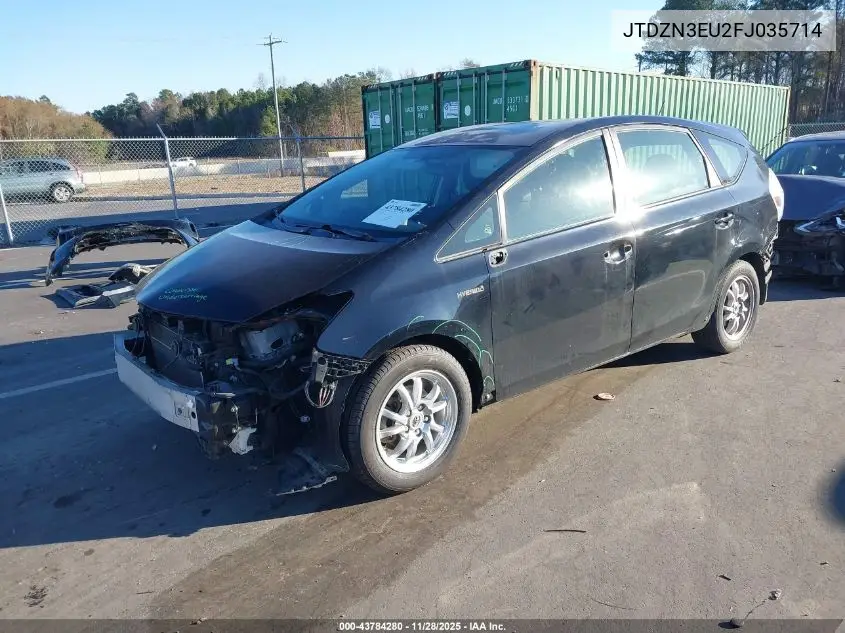 JTDZN3EU2FJ035714 2015 Toyota Prius V Two