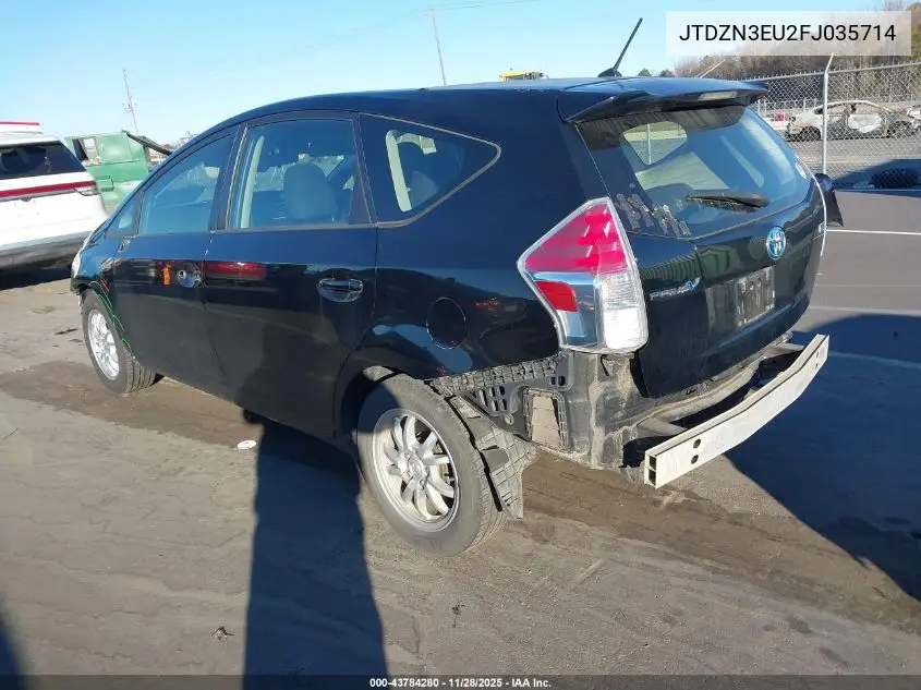 JTDZN3EU2FJ035714 2015 Toyota Prius V Two