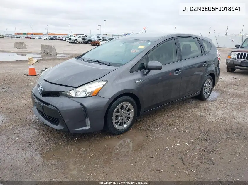 JTDZN3EU5FJ018941 2015 Toyota Prius V Three