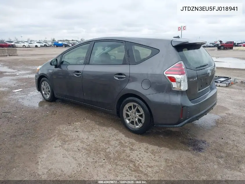 JTDZN3EU5FJ018941 2015 Toyota Prius V Three