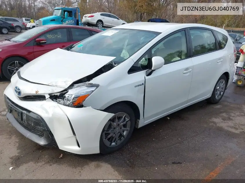 JTDZN3EU6GJ040769 2016 Toyota Prius V Three