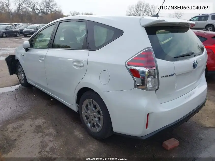 JTDZN3EU6GJ040769 2016 Toyota Prius V Three