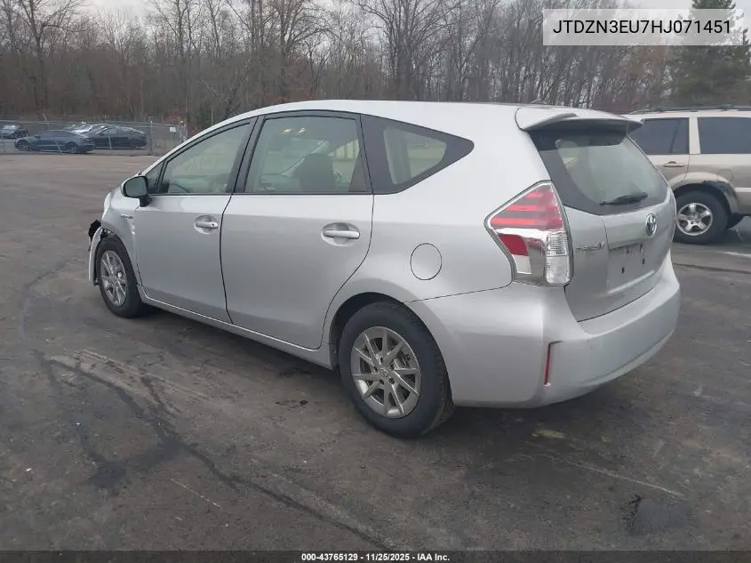 JTDZN3EU7HJ071451 2017 Toyota Prius V Two