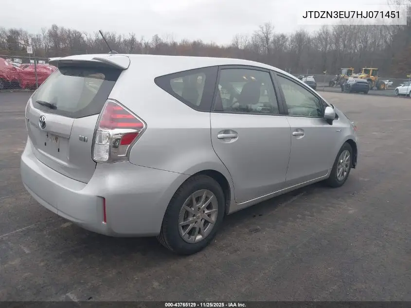 JTDZN3EU7HJ071451 2017 Toyota Prius V Two