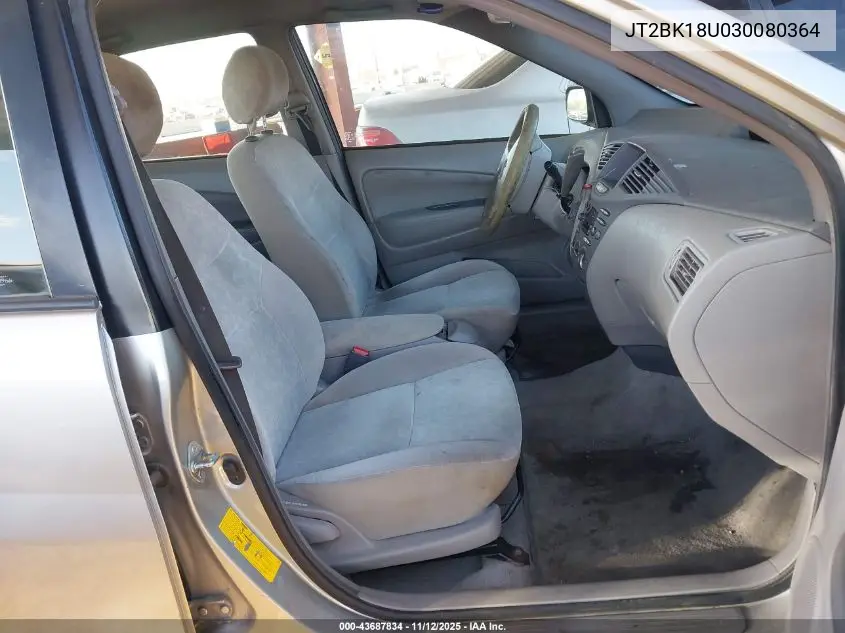 JT2BK18U030080364 2003 Toyota Prius