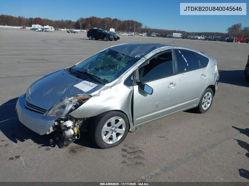 JTDKB20U840045646 2004 Toyota Prius
