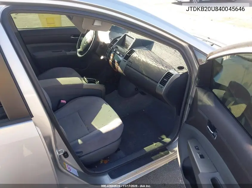JTDKB20U840045646 2004 Toyota Prius