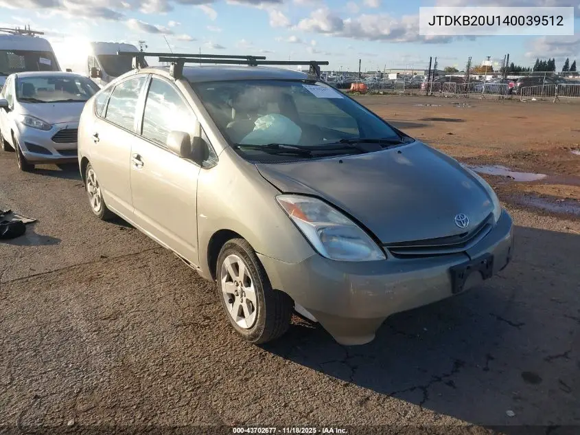 JTDKB20U140039512 2004 Toyota Prius