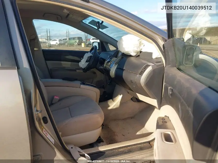 JTDKB20U140039512 2004 Toyota Prius