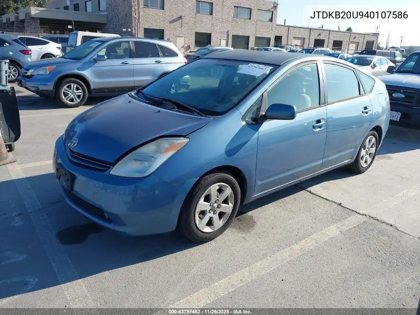 JTDKB20U940107586 2004 Toyota Prius