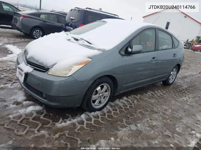 JTDKB20U240114766 2004 Toyota Prius