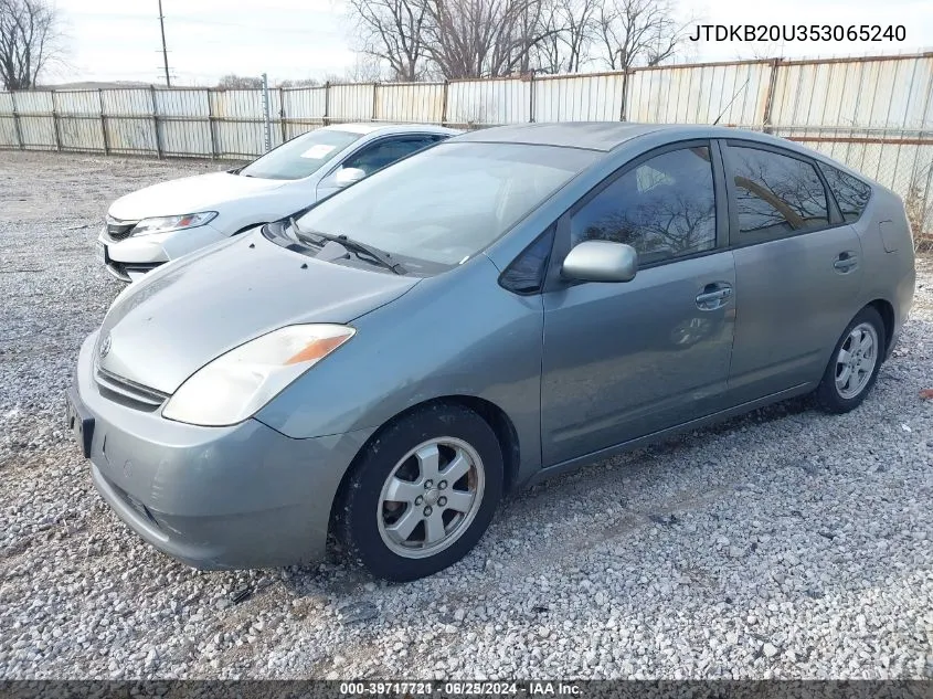 2005 Toyota Prius VIN: JTDKB20U353065240 Lot: 39717721