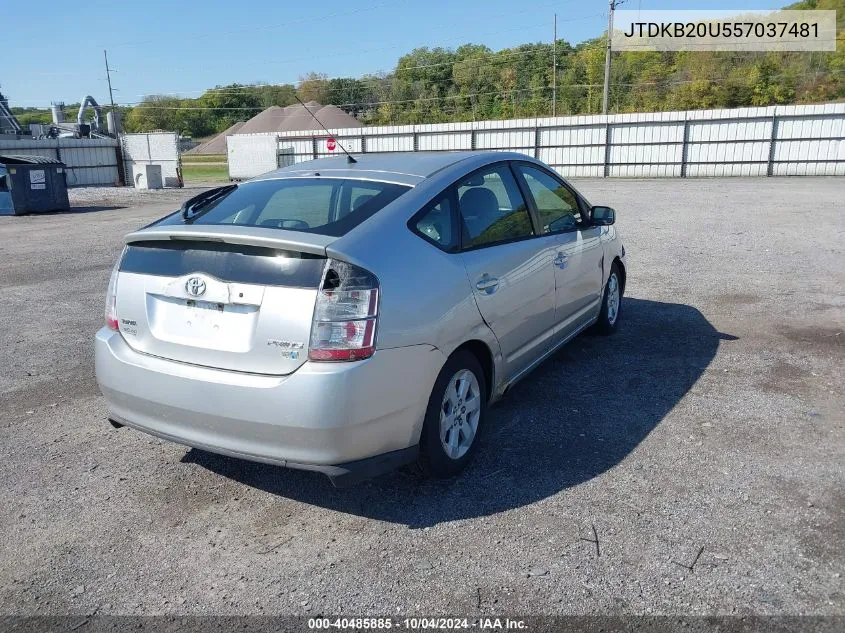 JTDKB20U557037481 2005 Toyota Prius