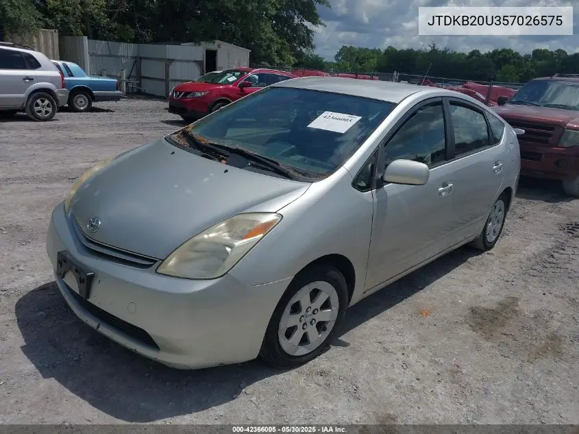 2005 Toyota Prius VIN: JTDKB20U357026575 Lot: 42366005