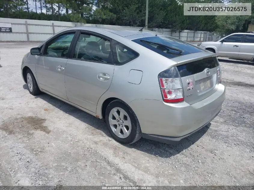 2005 Toyota Prius VIN: JTDKB20U357026575 Lot: 42366005