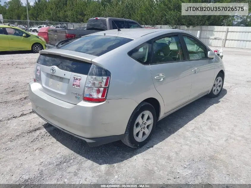 2005 Toyota Prius VIN: JTDKB20U357026575 Lot: 42366005