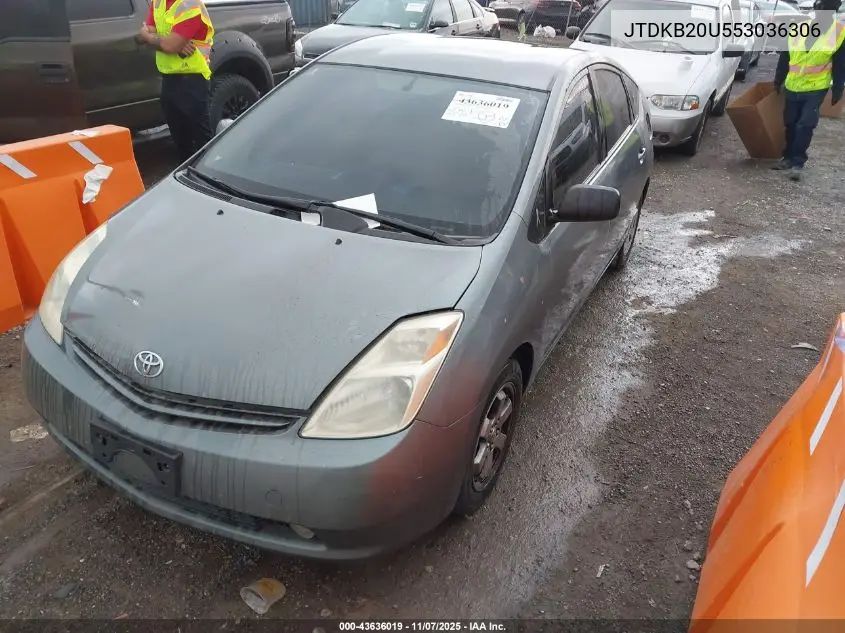 JTDKB20U553036306 2005 Toyota Prius