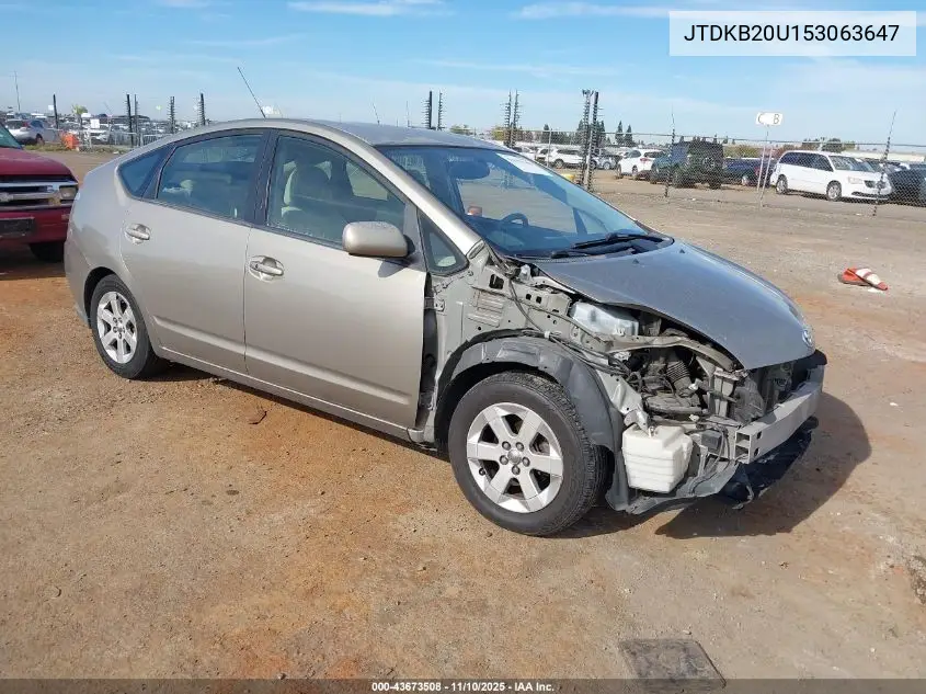 JTDKB20U153063647 2005 Toyota Prius