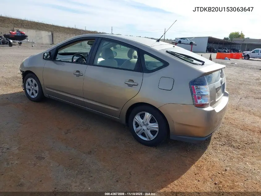 JTDKB20U153063647 2005 Toyota Prius