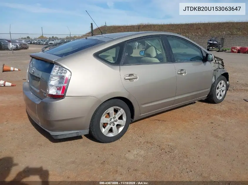 JTDKB20U153063647 2005 Toyota Prius