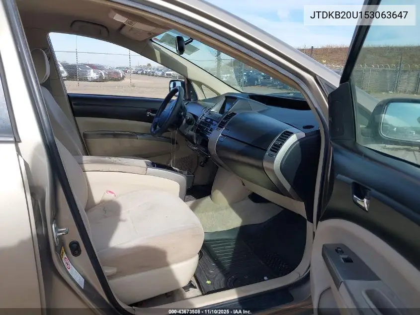 JTDKB20U153063647 2005 Toyota Prius
