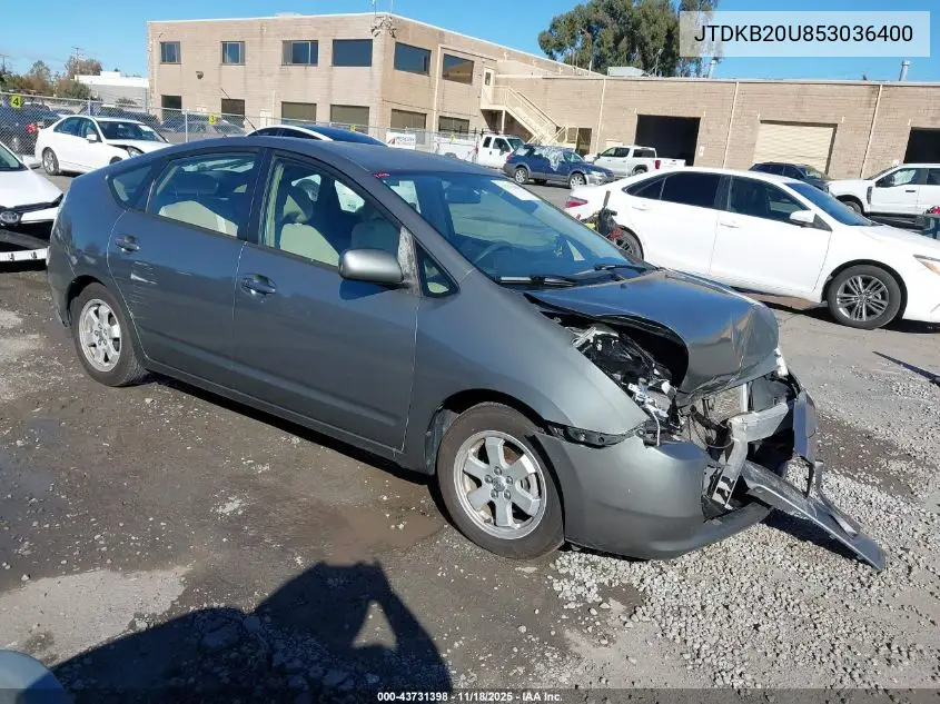 JTDKB20U853036400 2005 Toyota Prius