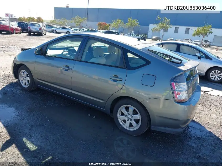 JTDKB20U853036400 2005 Toyota Prius