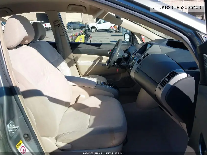 JTDKB20U853036400 2005 Toyota Prius